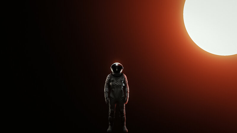 Astronaut Standing Alone