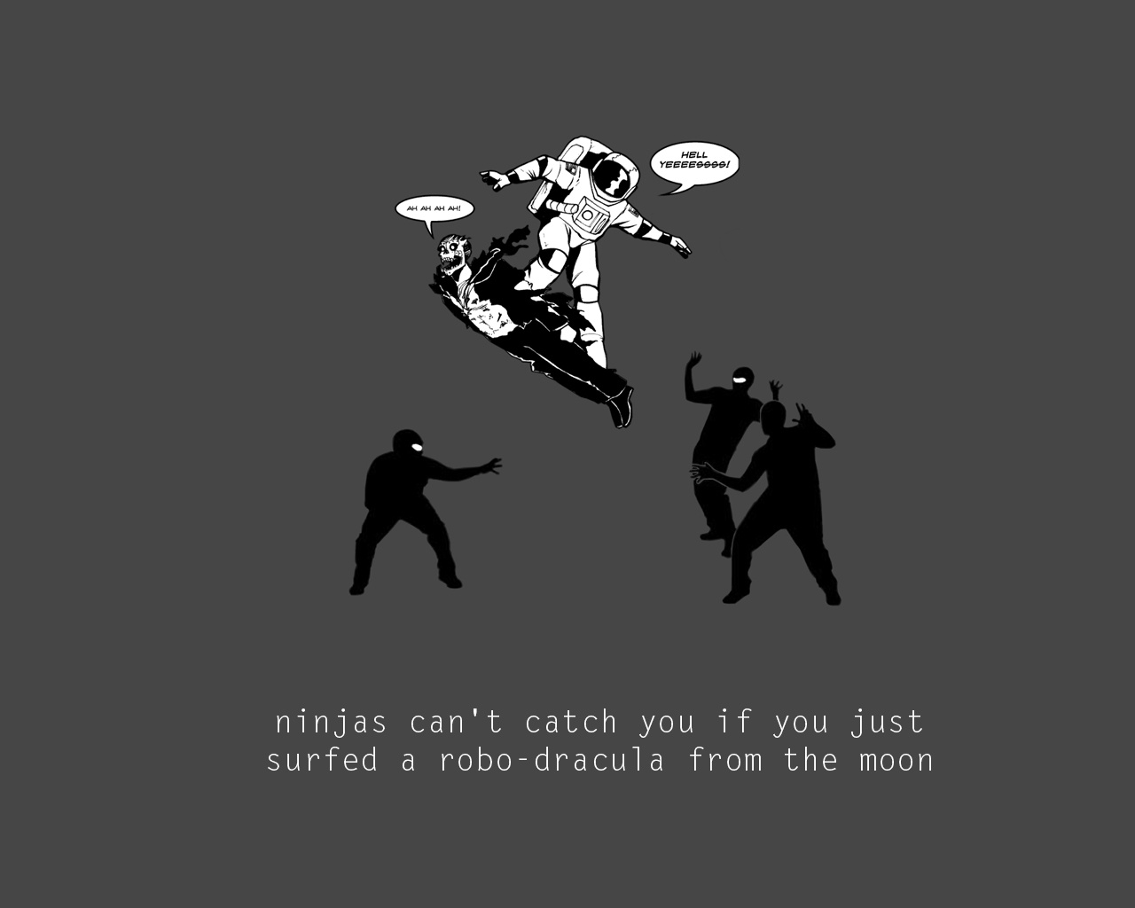 astronaut surfing zombie