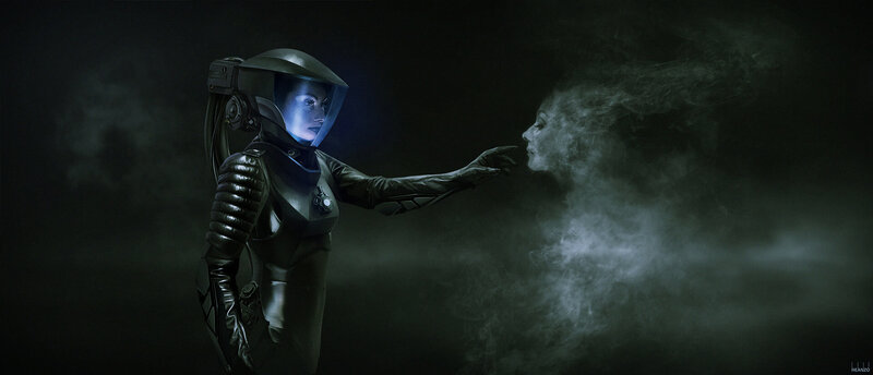 Astronaut Touching Ghost