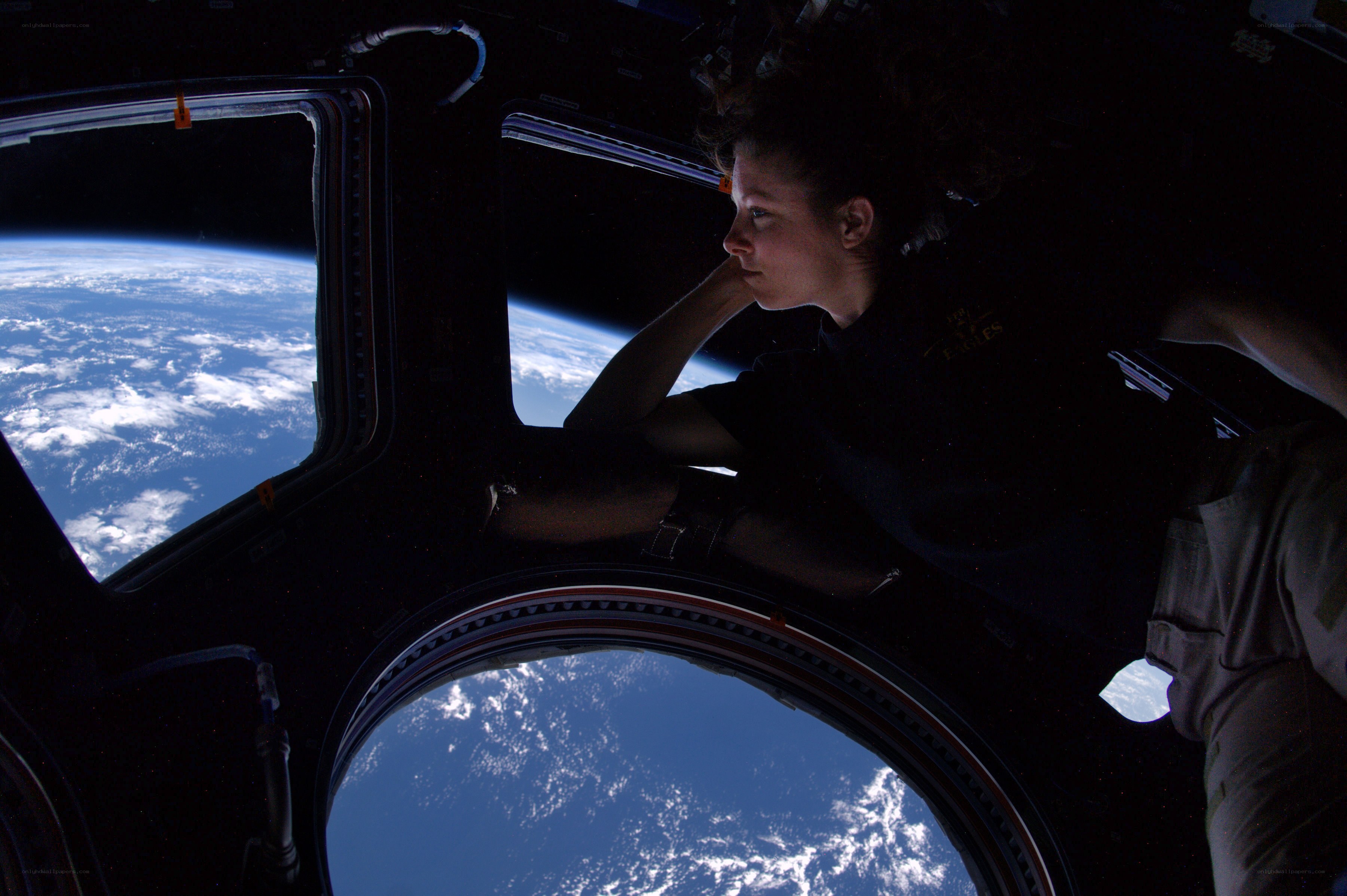 Astronaut views Earth from space