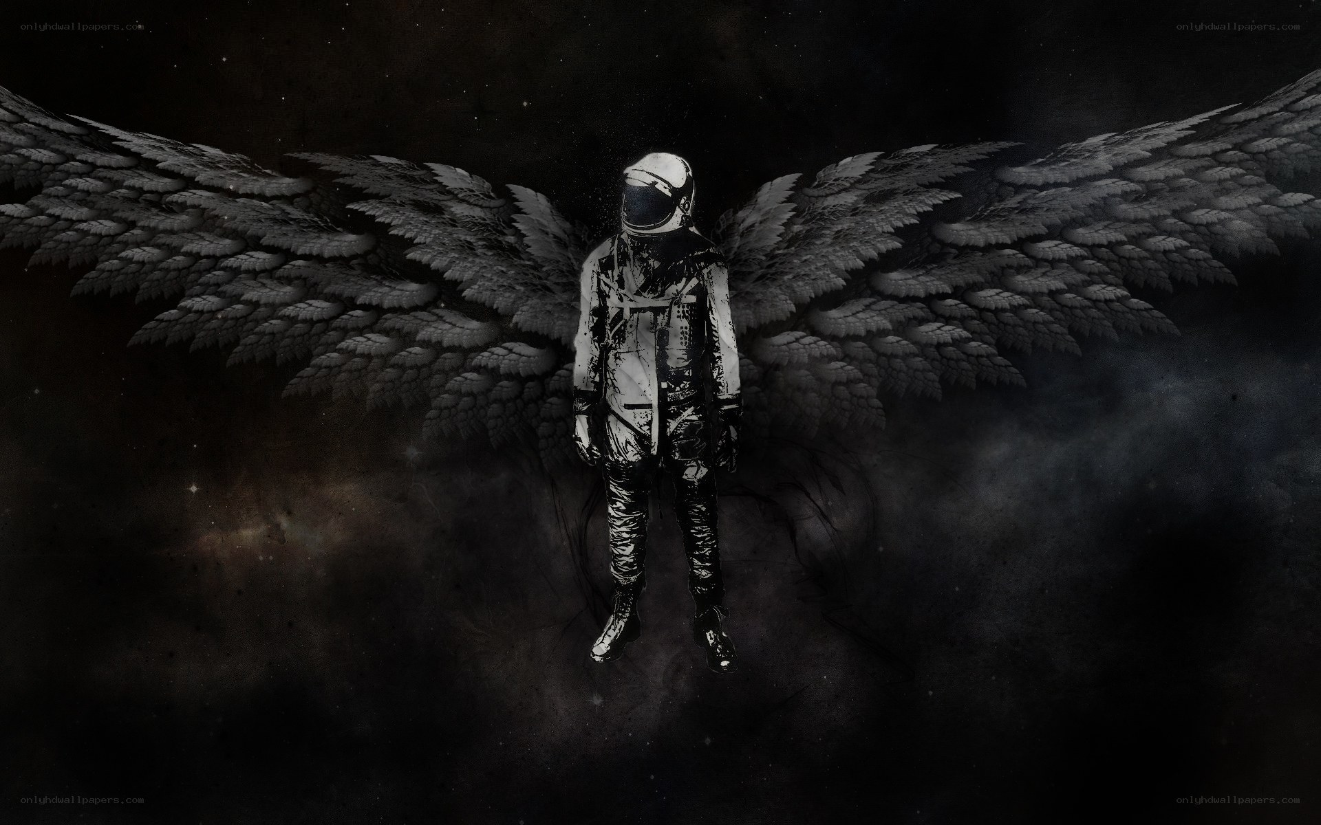 astronaut with angel wings