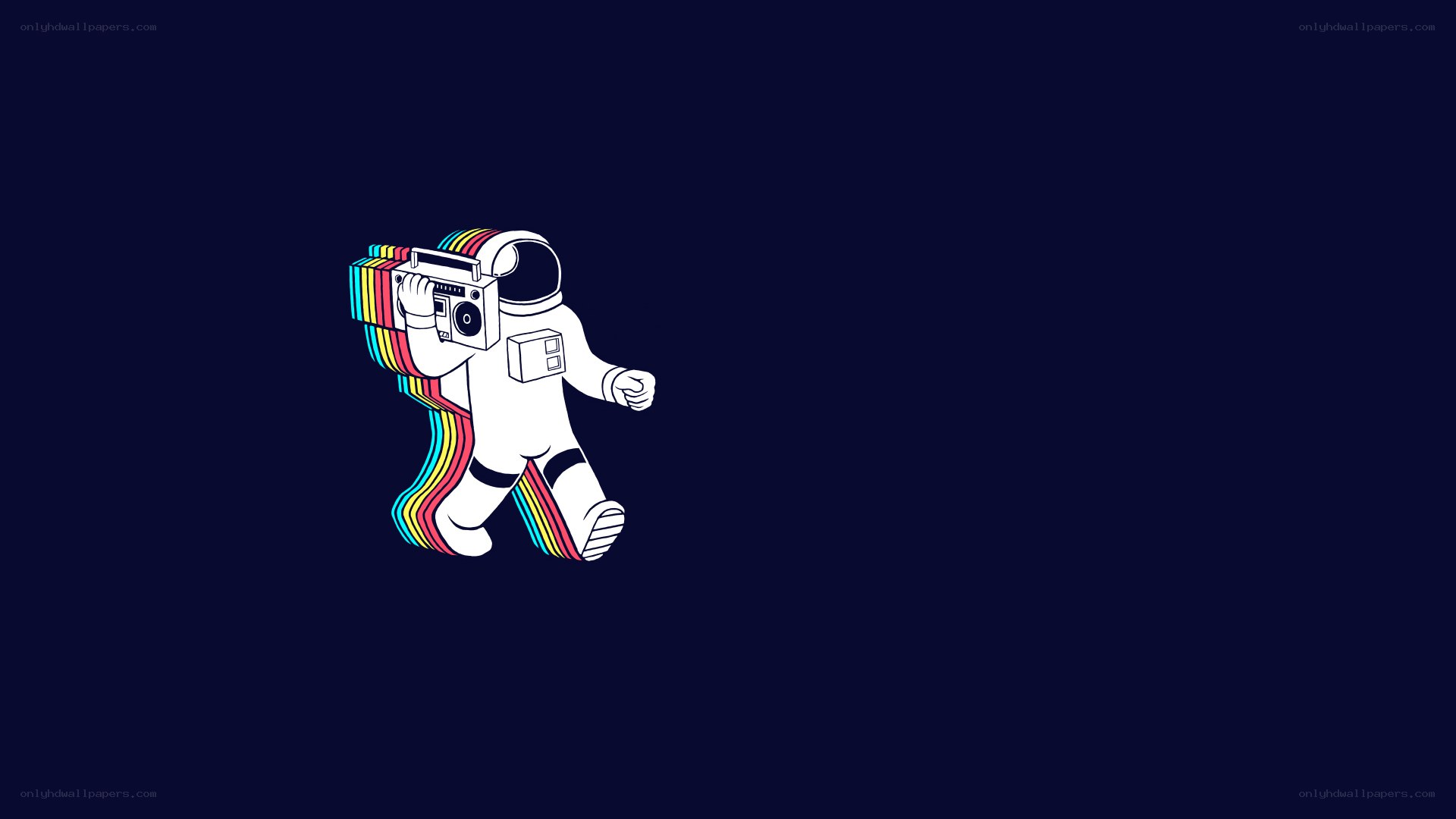 astronaut with boombox