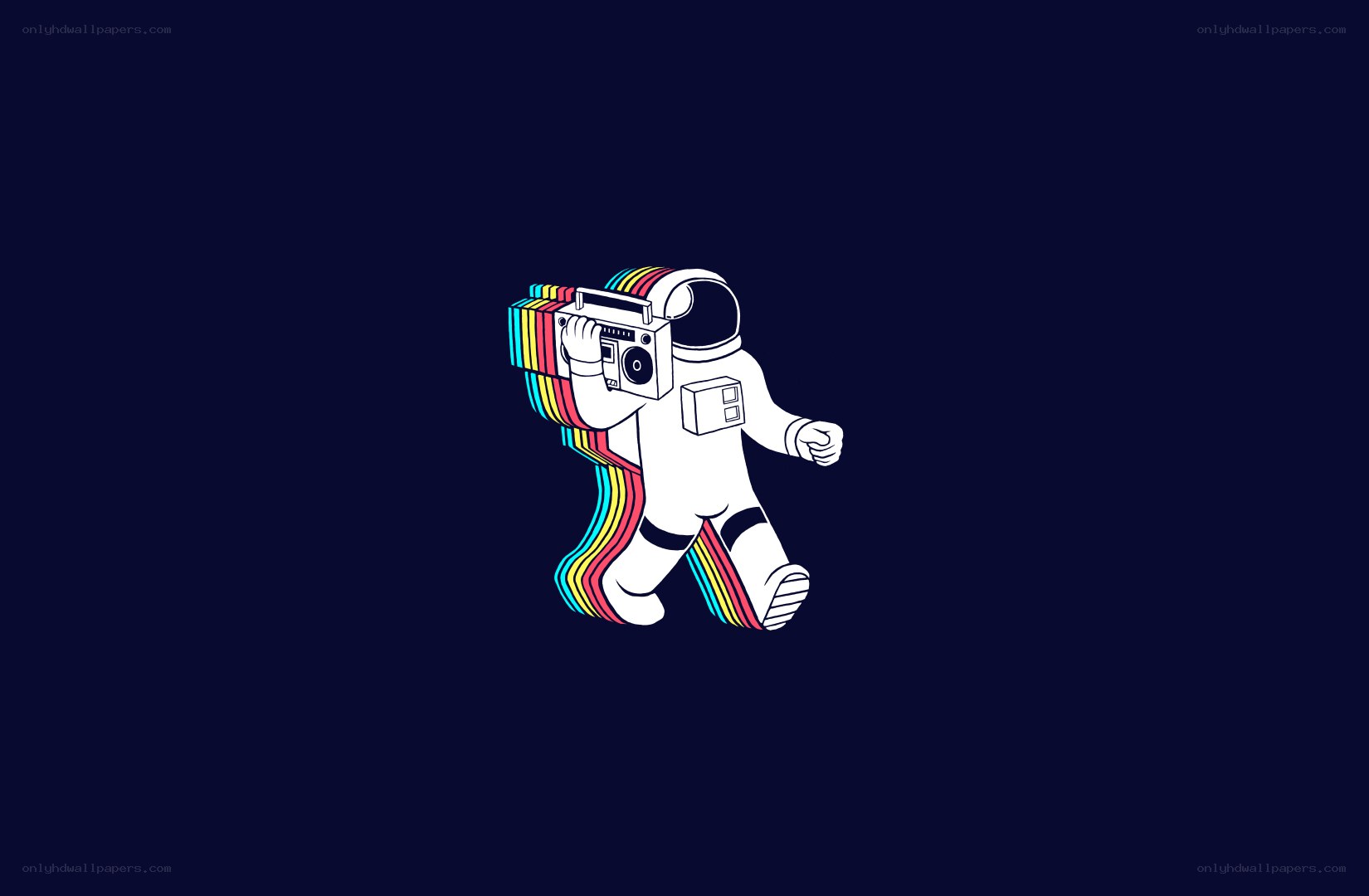 astronaut with boombox