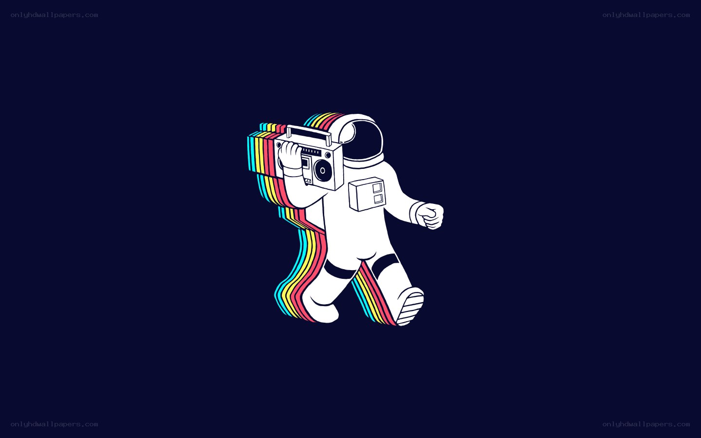 astronaut with boombox