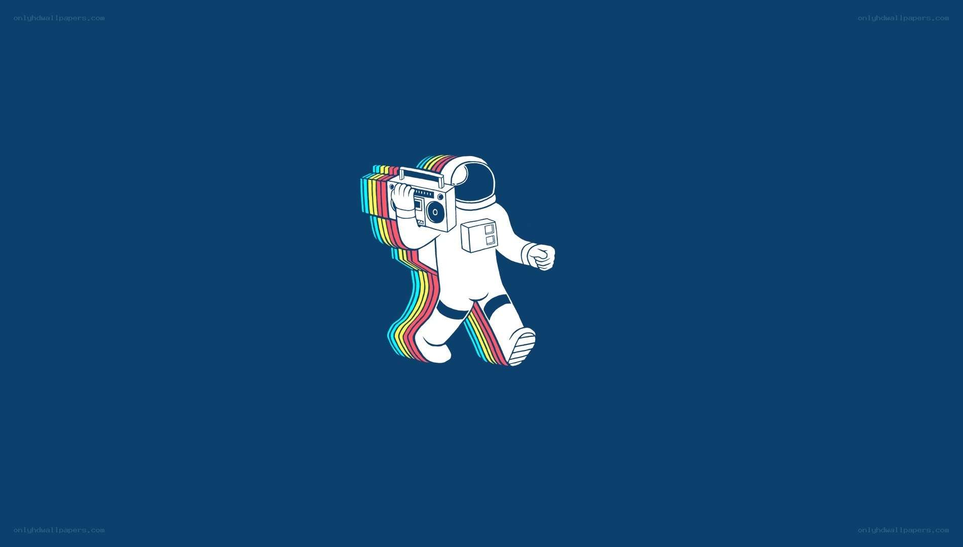 astronaut with boombox