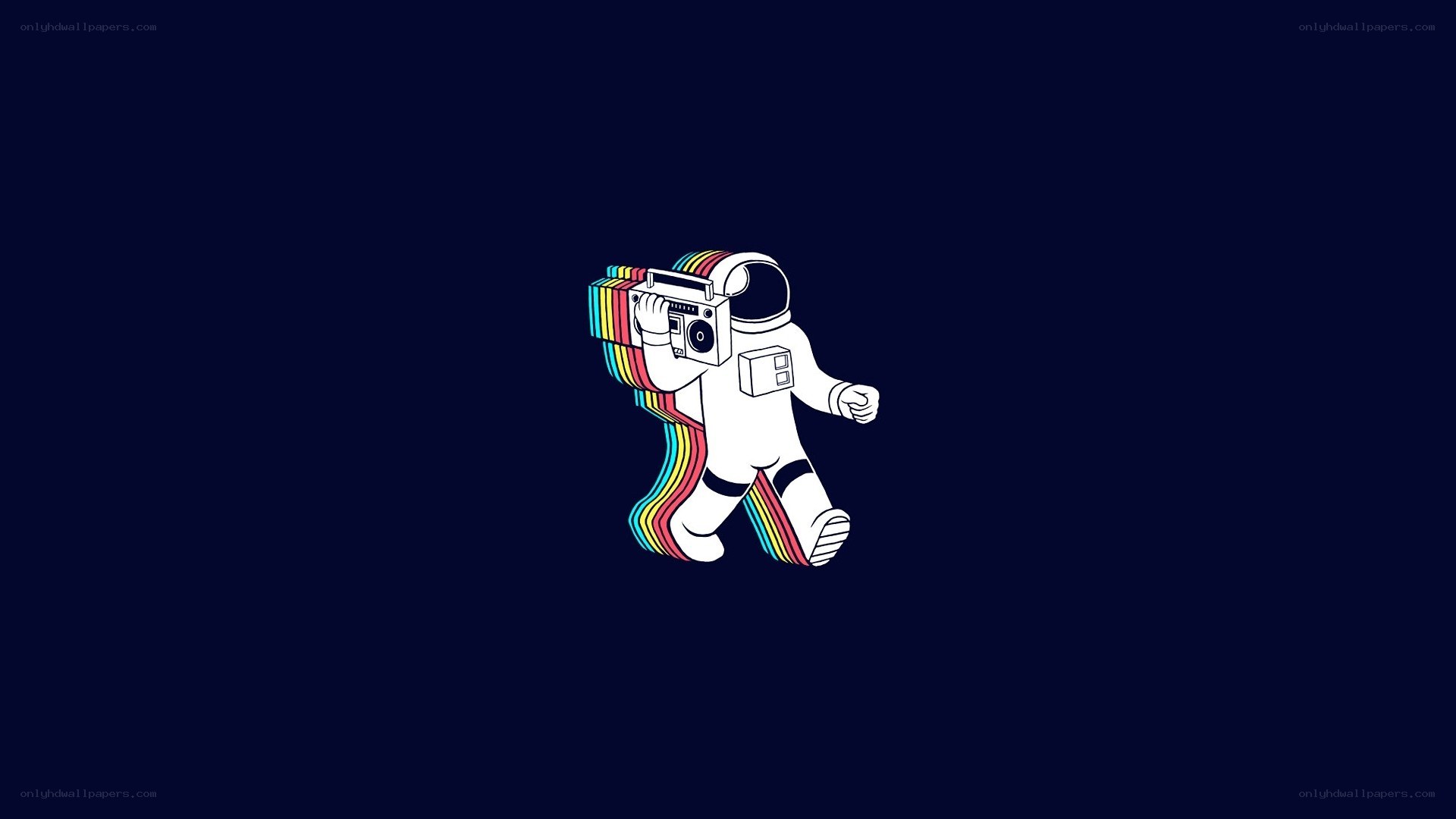 astronaut with boombox