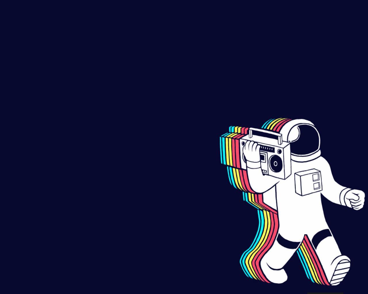 astronaut with boombox