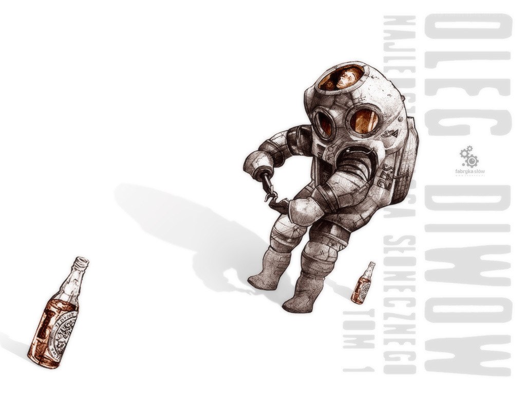 astronaut with bottle