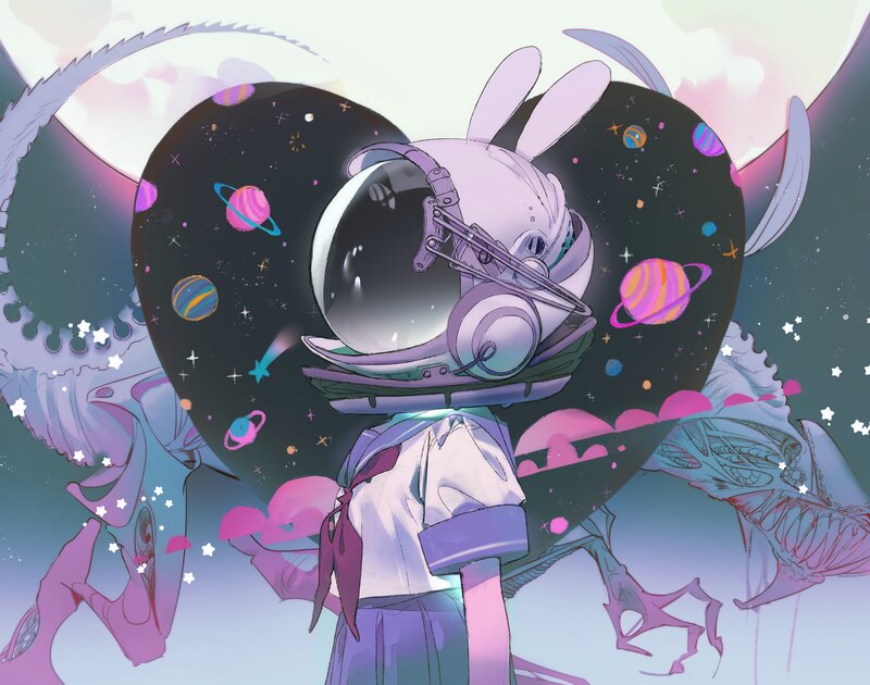 Astronaut with Bunny Ears
