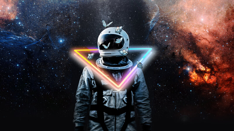 Astronaut with Butterflies