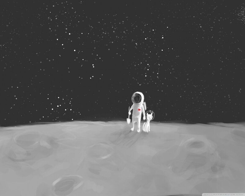 Astronaut with Cat
