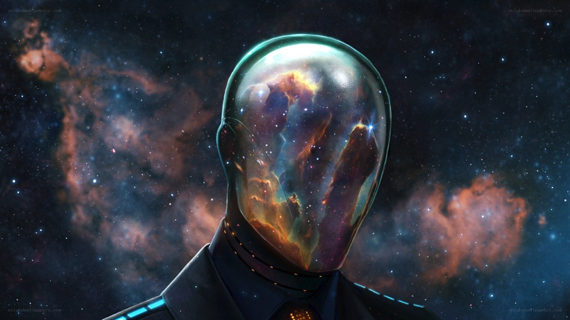 astronaut with cosmic helmet
