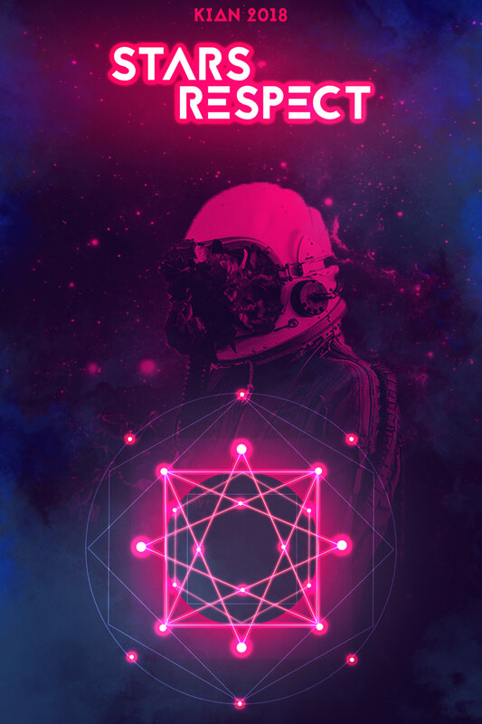 Astronaut with Geometric Symbol