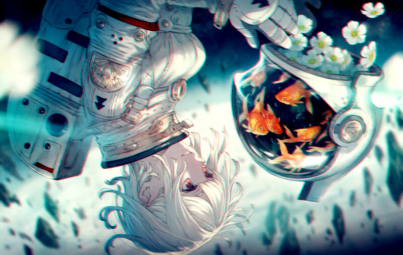 Astronaut with Goldfish