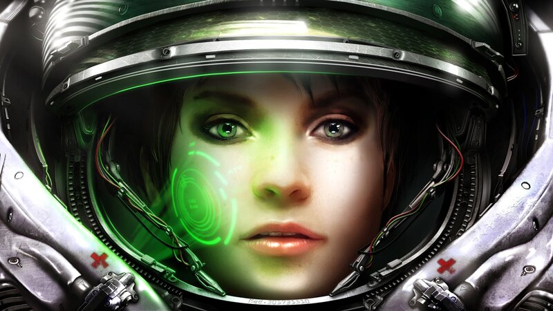 astronaut with green visor