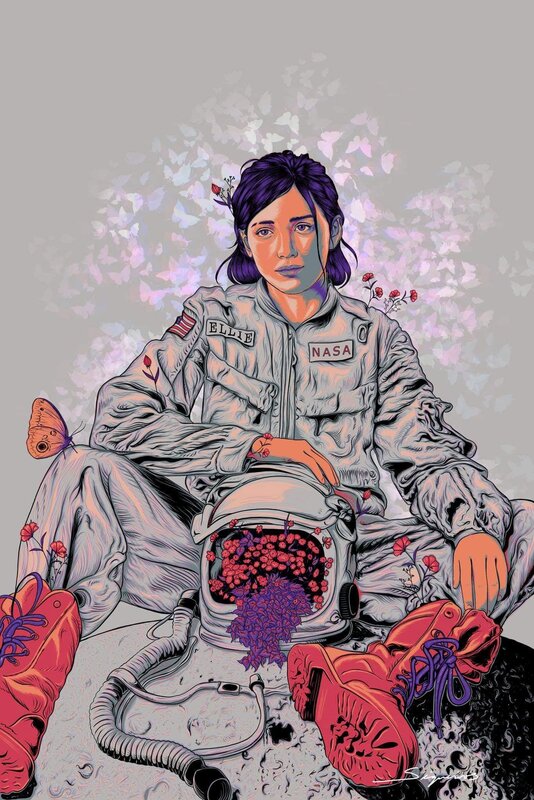 Astronaut with Helmet — Gray