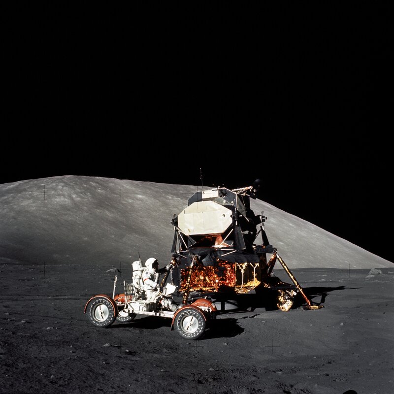Astronaut with Lunar Rover