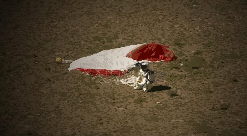 Astronaut with Parachute