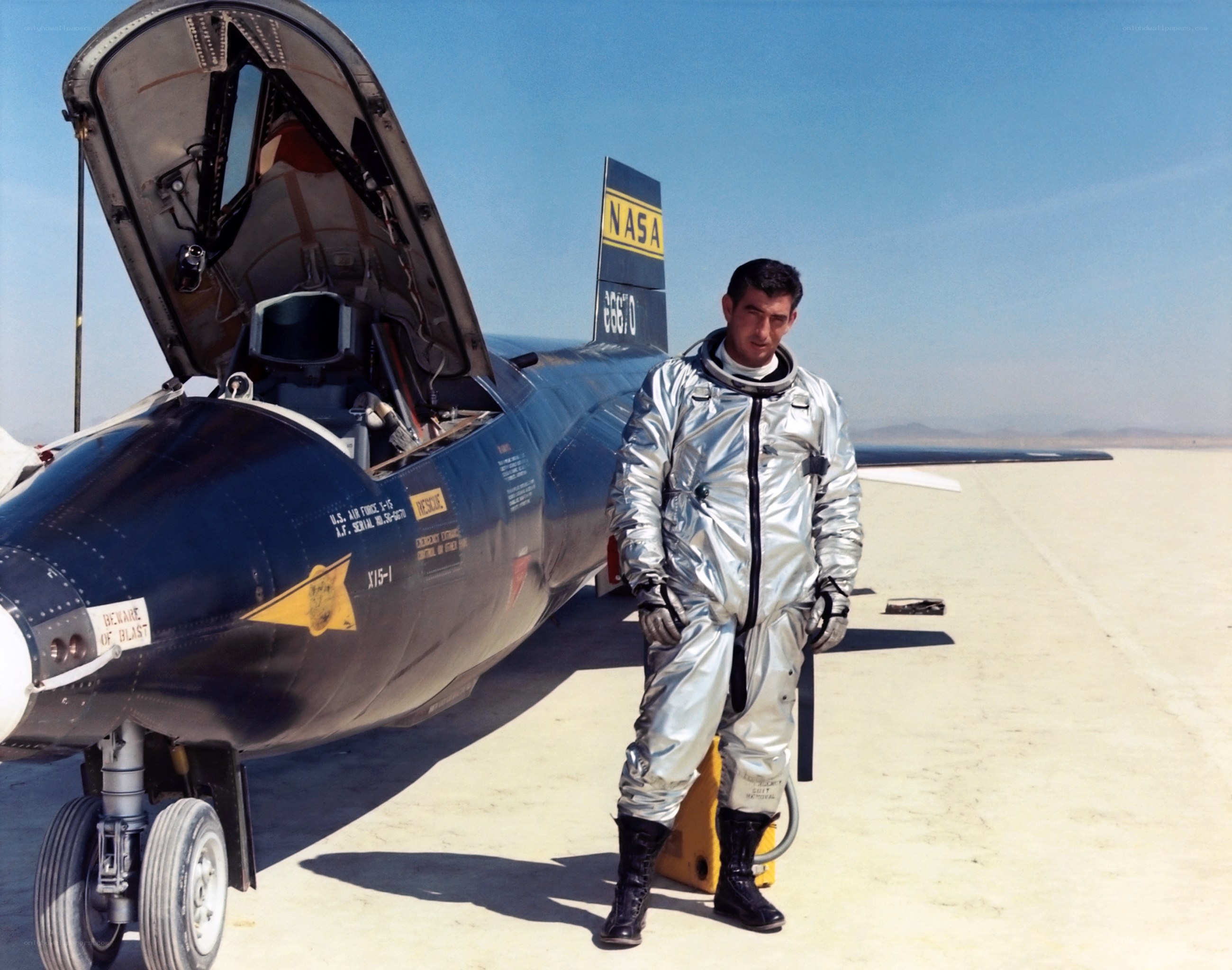 Astronaut with X-15 aircraft