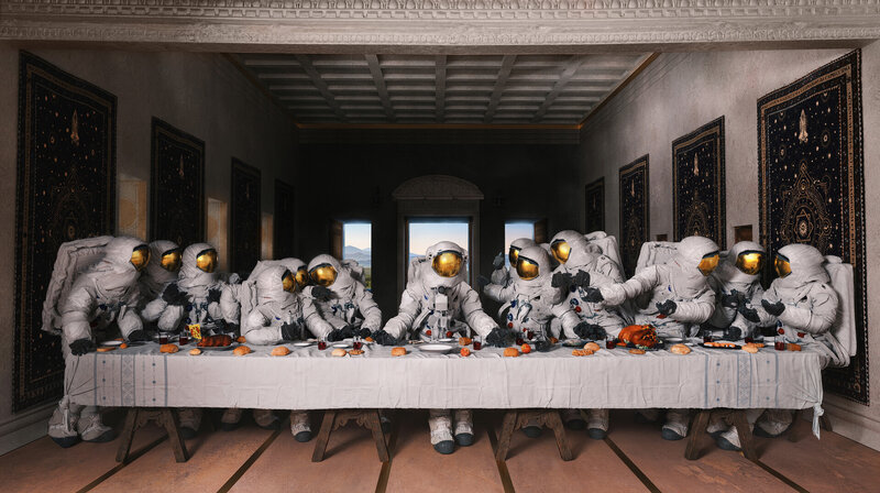 Astronauts at a Table