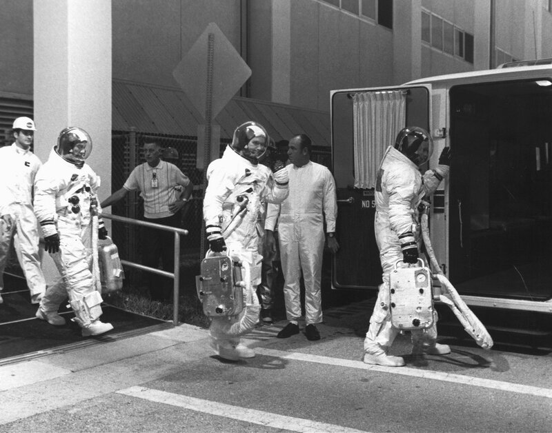 astronauts boarding vehicle