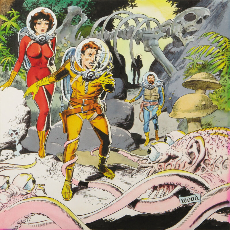 Astronauts Encountering Alien Creature