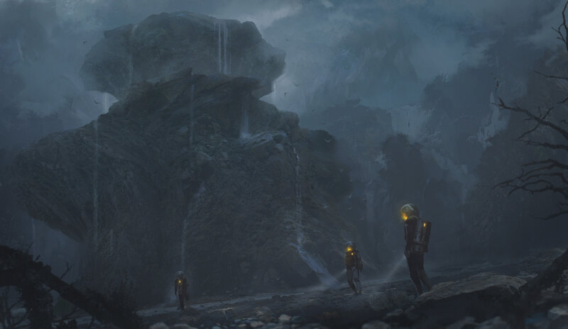 Astronauts Exploring Alien Planet