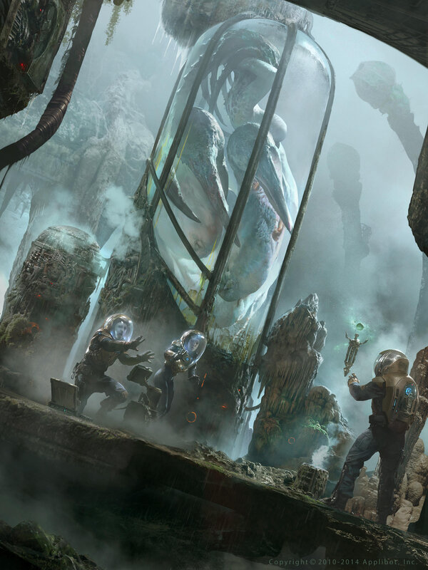Astronauts in Alien Cave — Gray