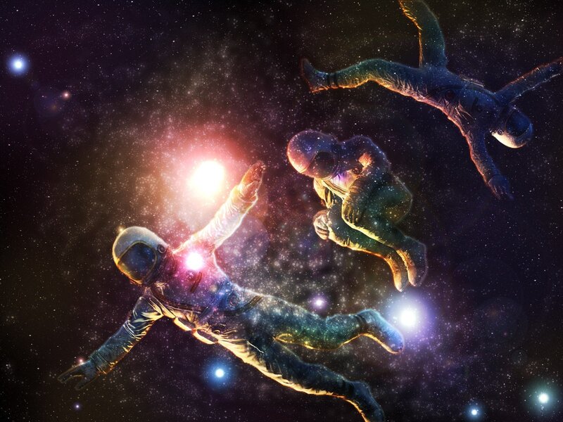 Astronauts in deep space