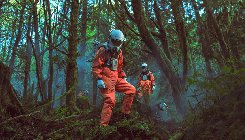 Astronauts in Forest