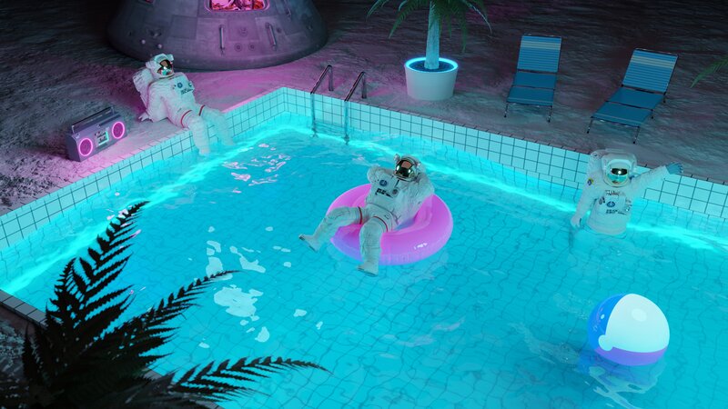 Astronauts in Pool