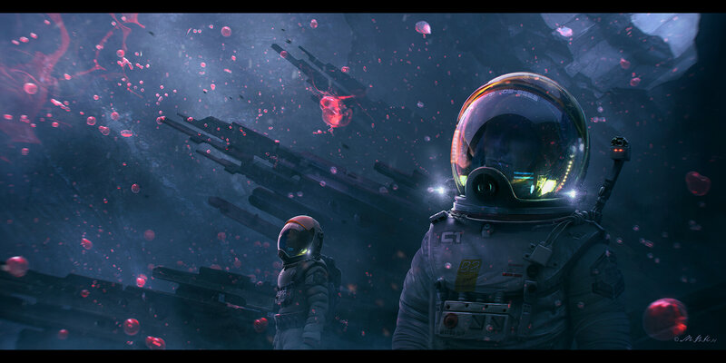 Astronauts in Space — Blue, Dramatic