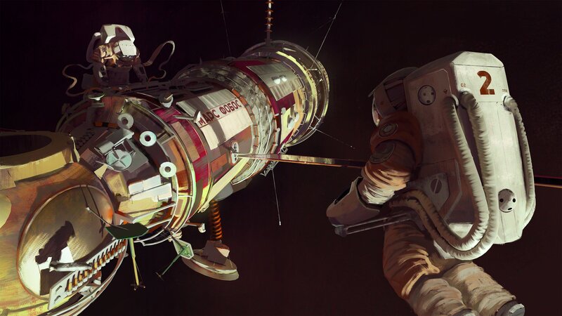 Astronauts in Space — Brown