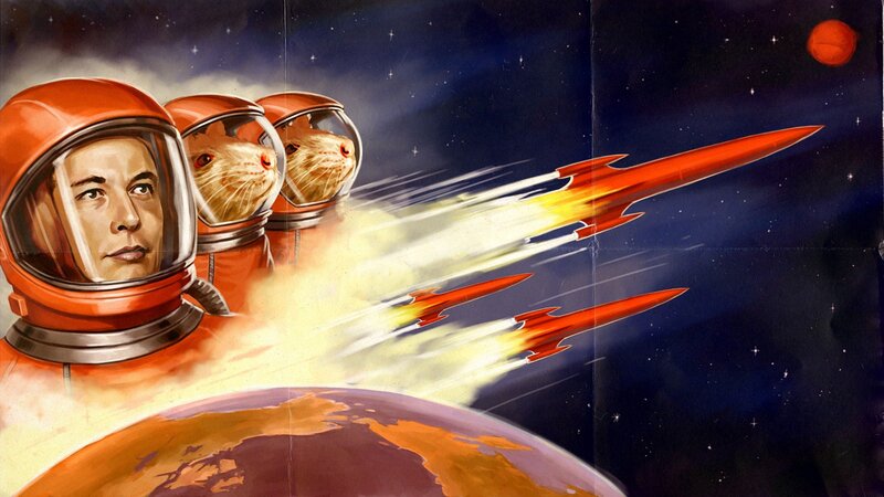 Astronauts in Space — Orange