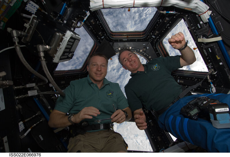 Astronauts in space station