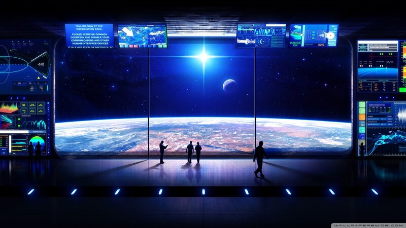 Astronauts in Space Station — Blue, Dramatic