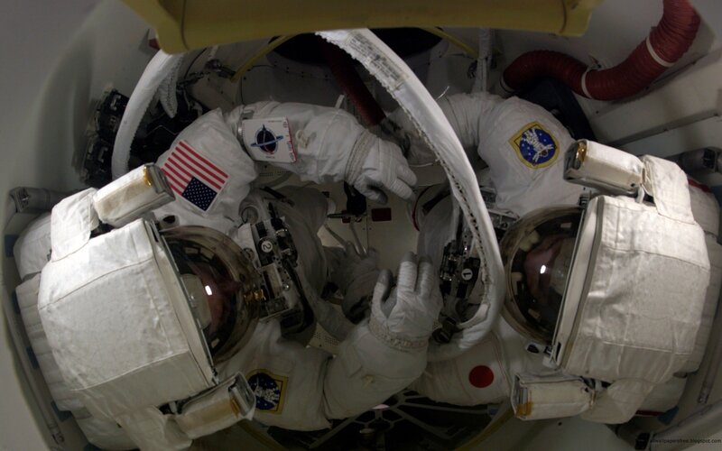 Astronauts in space suit