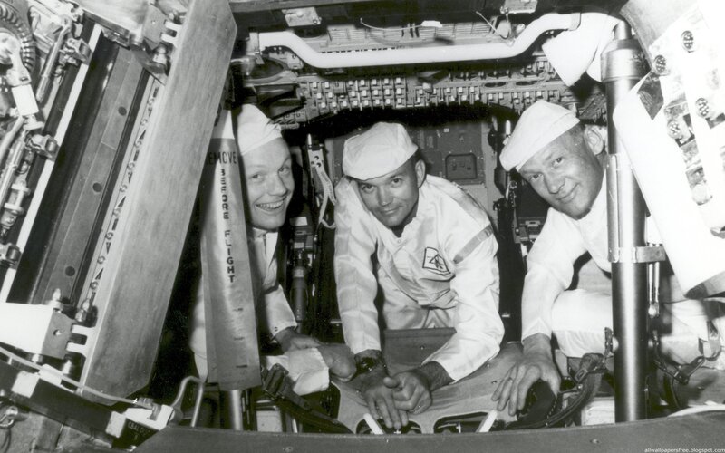 astronauts in spacecraft