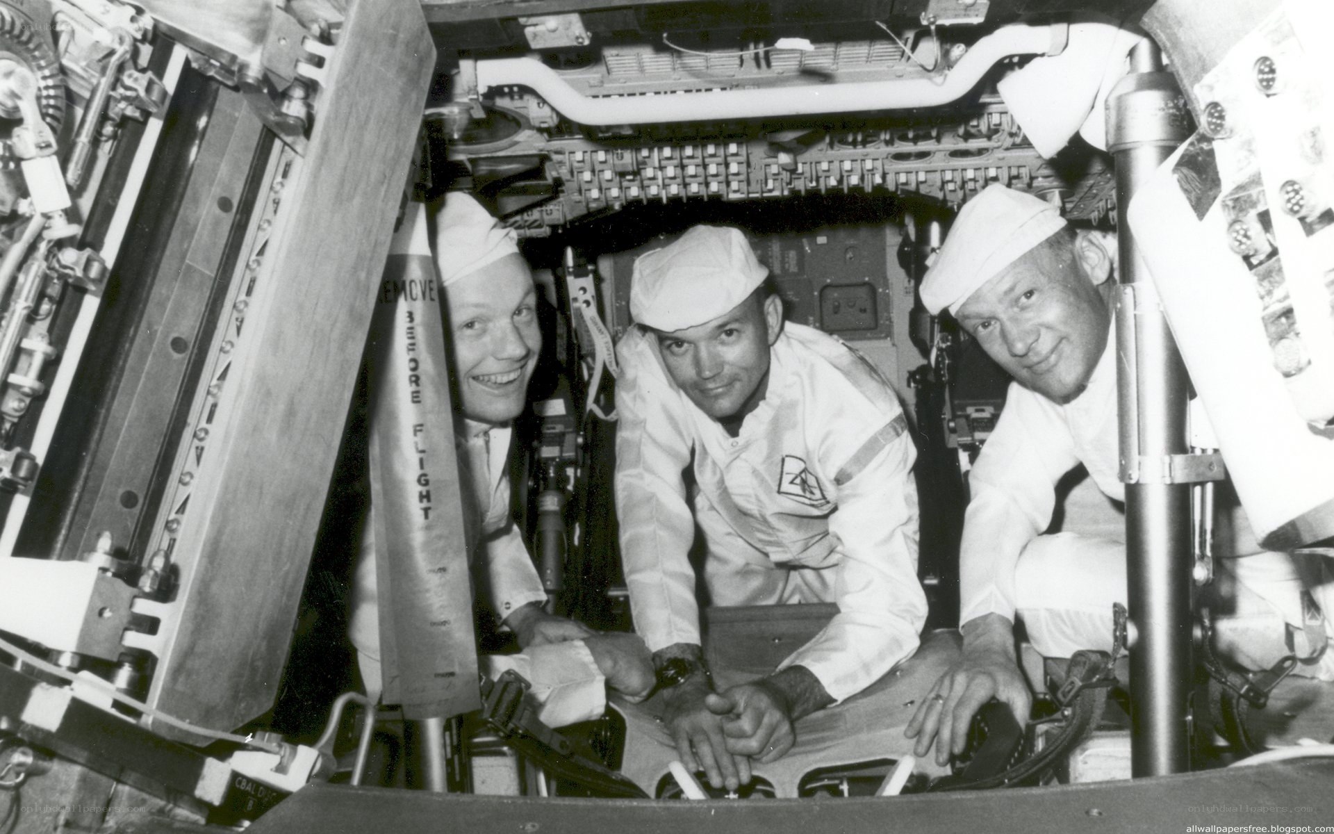 astronauts in spacecraft