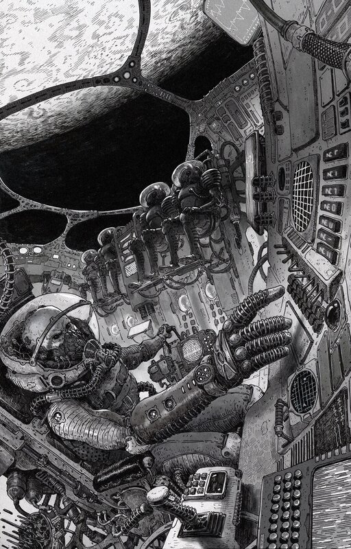 Astronauts in Spacecraft — Black