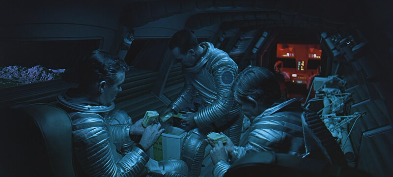 Astronauts in Spacecraft — Blue, Dramatic