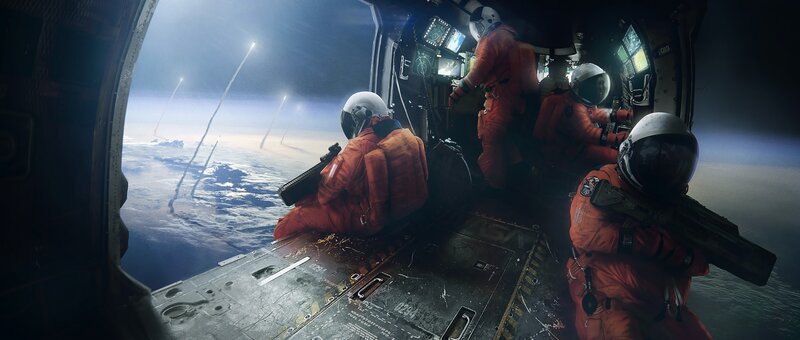 Astronauts in Spacecraft — Orange