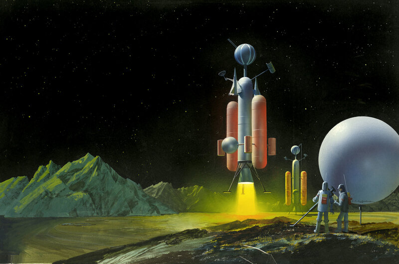 Astronauts on a distant planet
