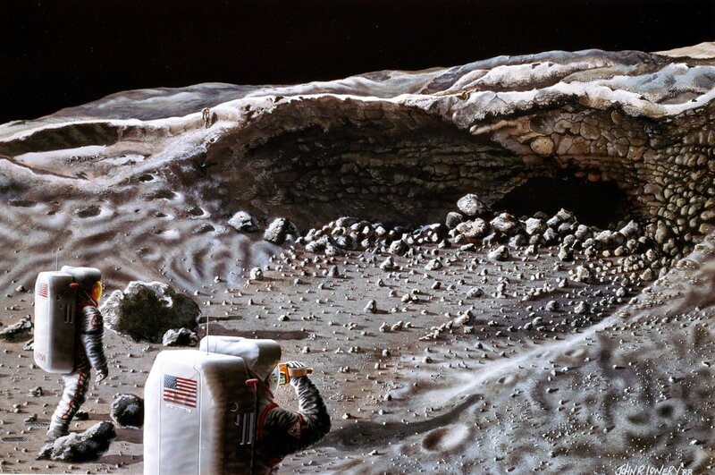 Astronauts on a lunar mission
