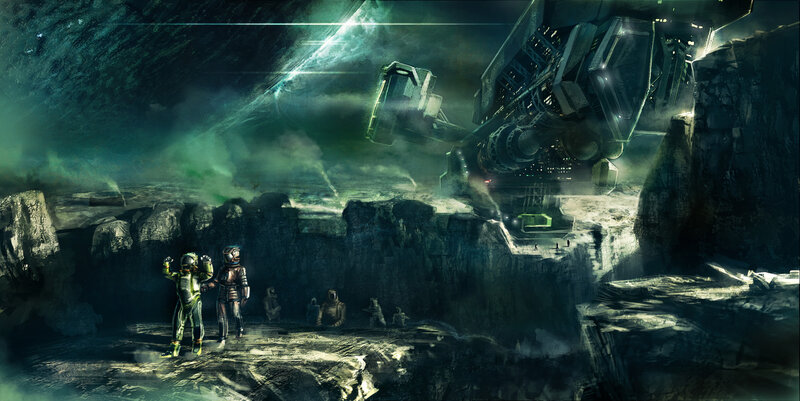 Astronauts on alien planet