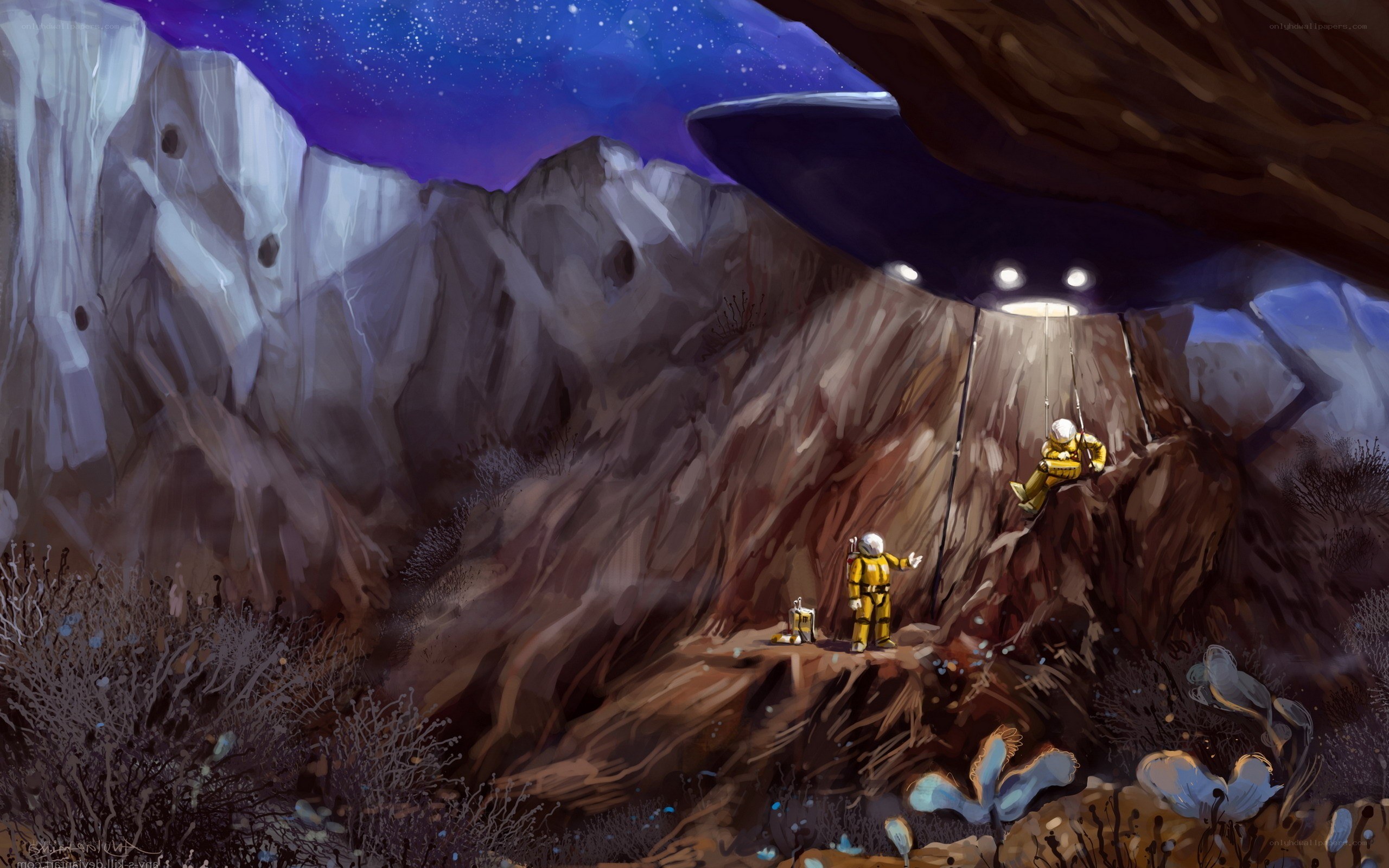 astronauts on alien planet