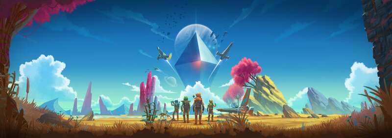 Astronauts on Alien Planet — Blue, Adventurous