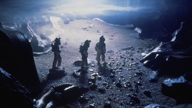 Astronauts on Alien Planet — Blue, Dramatic, Photograph