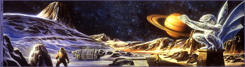 Astronauts on Alien Planet — Blue, Dramatic
