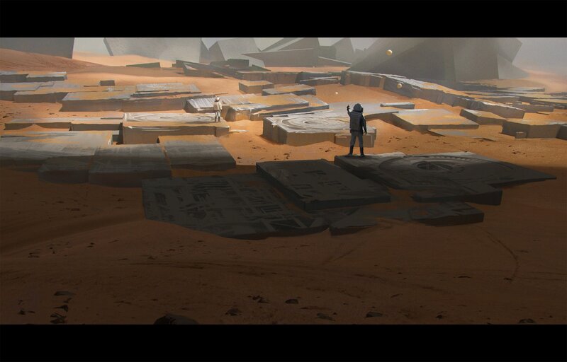 Astronauts on Alien Ruins